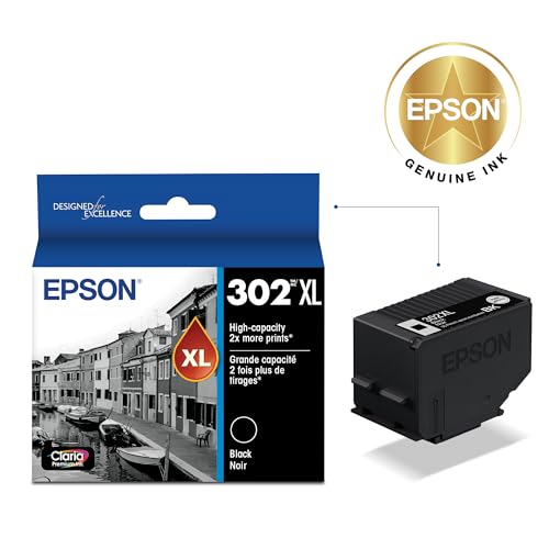 Image of Epson 302 Claria Premium Ink High Capacity (T302XL020-S) Works with Expression XP-6000 XP-6100