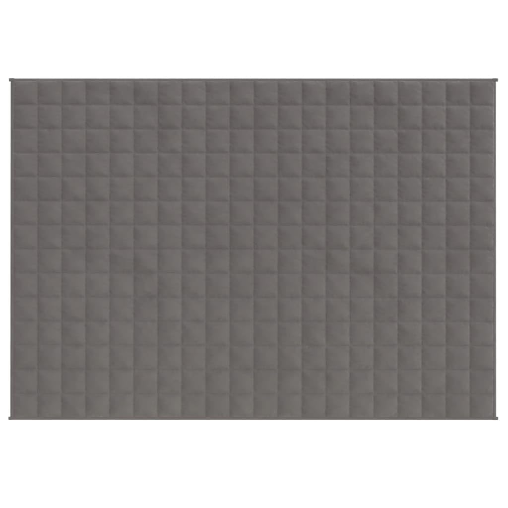 vidaXL Couverture lestée Gris 152x203 cm 7 kg Tissu