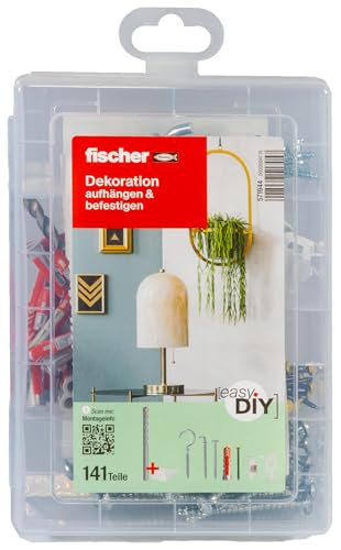 Boîte de décoration fischer EasyDIY kit crochets vis chevilles pour mur - 2