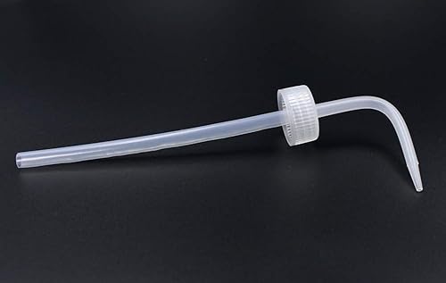 Miniatura 7 de 2 botellas de lavado graduadas de plástico translúcido blanco de 8.5 fl oz8.8 oz con boquilla de punta curvada, recipientes de aceite y agua,