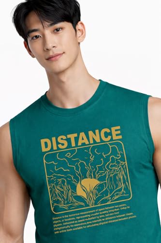 Image of JUGULAR Tank Tops Sleeveless T-Shirt for Men Gym Wear Vest Printed Stylish Round Neck Running for Sports Workout Fitness & Casual or Beach Wear