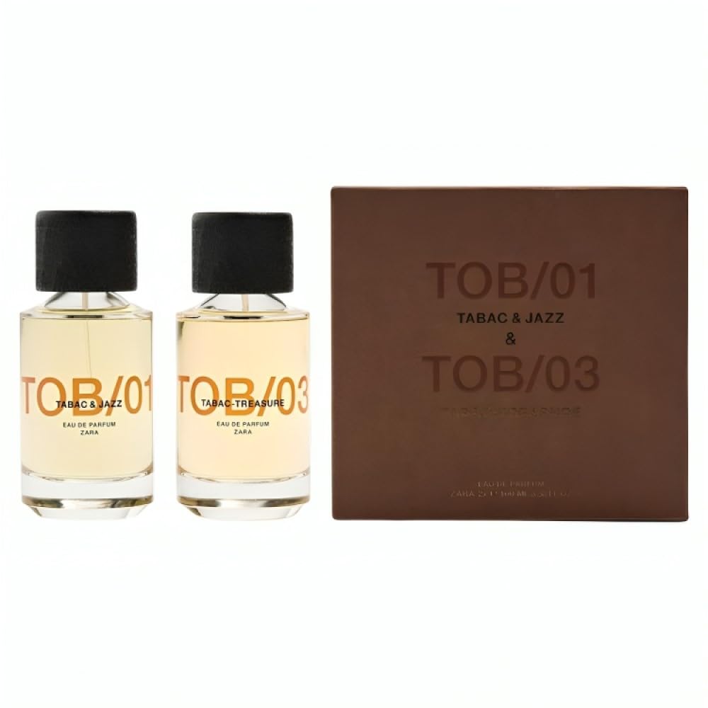 Amazon.com: Zara Man TOB/01 Tabac & Jazz + TOB/03 Tabac Treasure Tobacco  Colonia para hombres EDP Eau De Parfum 2 x 3.4 fl oz (3.4 onzas líquidas) :  Belleza y Cuidado Personal