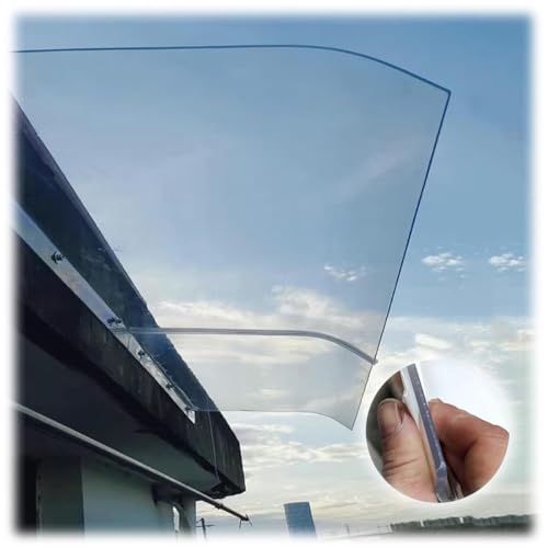 Auvent en polycarbonate transparent haut de gamme pour abri de porte robuste