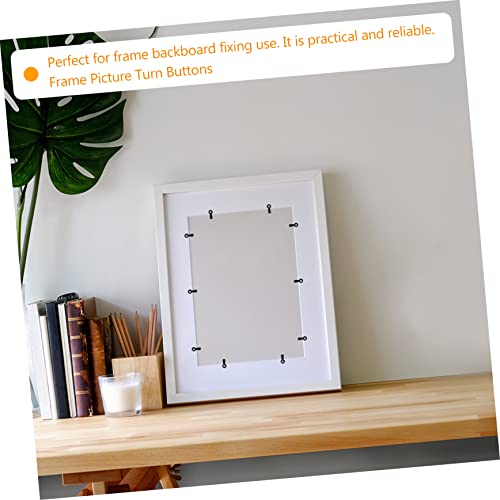 Image of DIY Picture Frame Hardware 300pcs Iron Turn Buttons Hanging Photo Frame Fixing Clips