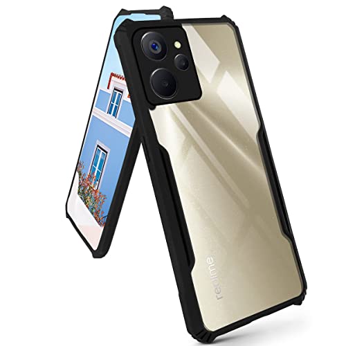 Image of Jkobi Back Cover Case for Realme 9i 5G (Shockproof with Polycarbonate Clear Panel | Professional Black)
