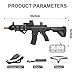 BIU BLASTER 30-Inch Gel Ball Blaster 140+ FPS, 80+ Ft Range Full-Size Electric Automatic Splatter Orby Blaster 7.4V 1400mAh Battery for Outdoor Games, Ages 14+