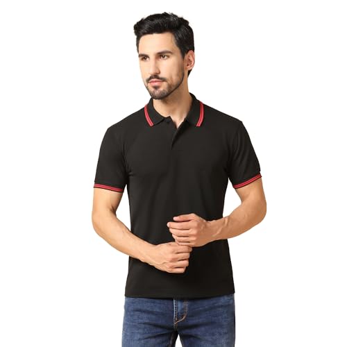 Image of INKKR Men's Collared Neck Stylish Half T-Shirt