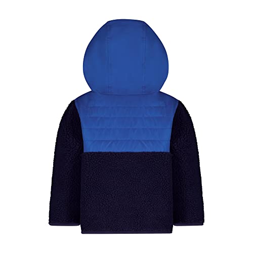 Image of LONDON FOG Boys' Hooded Pull on Winter Coat, Soft Fleece and Puffer Jacket