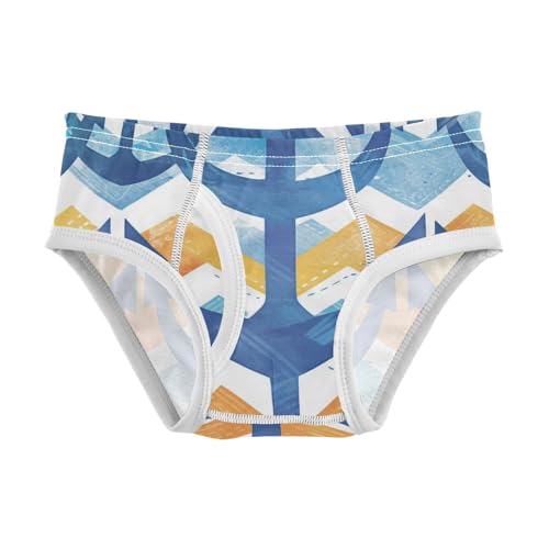 Watercolor Navy Blue Ocean Baby Boys Pure Cotton Kids Underwear Breathable Children Panties