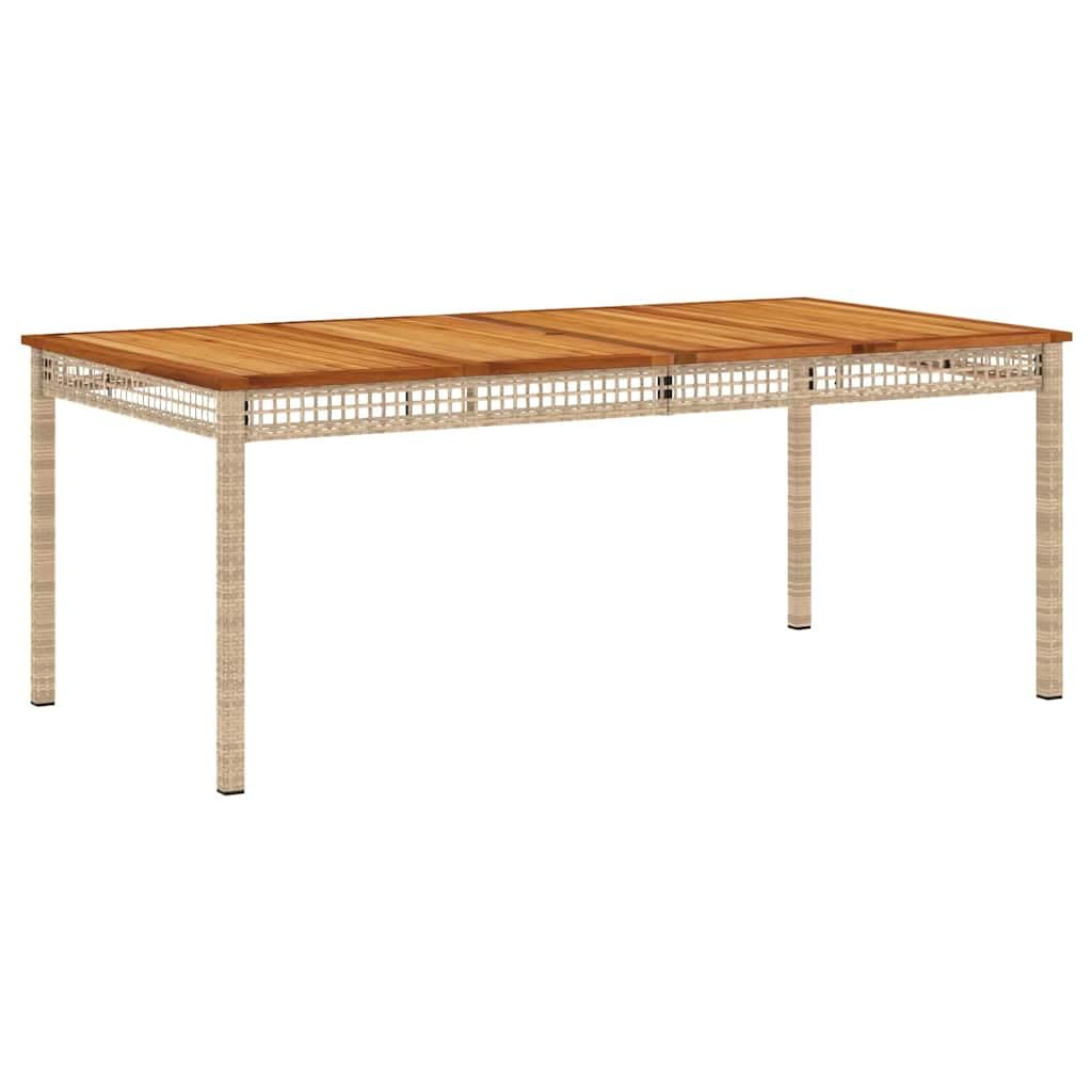 Table De Jardin Polyratan 180 Cm, Beige