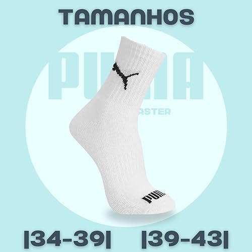 Kit 6 MEIA ESPORTIVA MASCULINA CANO MEDIO - PUMA | KIT - C | 39-43