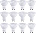 TORCHSTAR 12-Pack GU10 LED Bulbs Dimmable, 500LM 50W Halogen Equivalent, 3000K Warm White, 40° Beam Angle MR16 Spot Light Bulb for Recessed Lighting Track Lighting, UL Listed