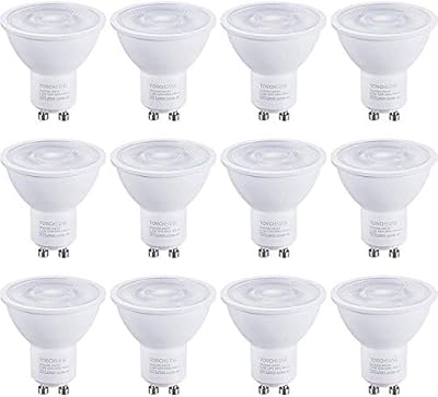 TORCHSTAR 12-Pack GU10 LED Bulbs Dimmable, 500LM 50W Halogen Equivalent, 3000K Warm White, 40° Beam Angle MR16 Spot Light Bulb for Recessed Lighting Track Lighting, UL Listed