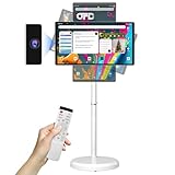 OFD 21.5 Inch 2nd Gen Portable TV on Wheels 1080P,100%sRGB,6+128GB Storage,Android 15 OS Touchscreen RollingTV with 13MP Webcam,Remote Control,Wireless Projection,6000 mAh Battery,EDLA-Certified,White