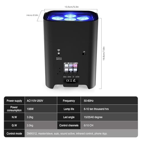 Lumière de scène batterie 8800mAh avec contrôle application - 8