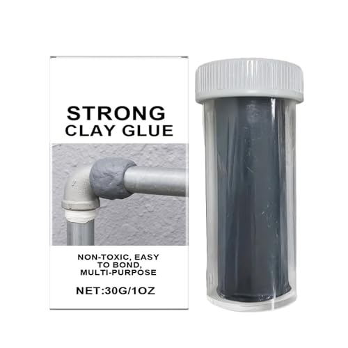 Pegamento de cerámica, 30 g, reparador de fundición, pasta para plastilina, resistente al agua, resistente al calor, fuerte adhesión para conexiones de tuberías, metal, cerámica, azulejos