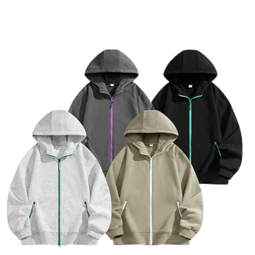 Mens Hoodies Zip Up Casual Long Sleeve Heavyweight Hooded Sweatshirts with Pockets Jacket Fall Clothes