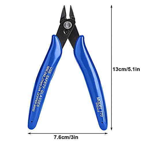 170 Wire Cutters Flush Cutter Pliers Set, Dikes Wire Cutter For Crafts Making, Micro Side Cutters For Plastic Models, Diagonal Cutters Nippers For Jewelry Floral Zip Ties Plastic Wire Snips #TOP5