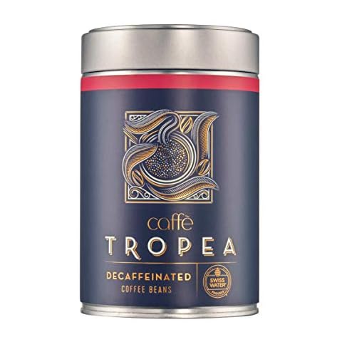 Caffè Tropea Roasted Whole Swiss Decaf Coffee Beans 227g | Arabica Coffee Beans Espresso | Medium Roast coffee beans | Dark Roast Coffee beans | Decaf Whole Coffee Beans Cover