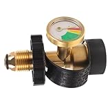 EPIGEIST Gasadapter mit Druckmanometer aus Messing Stabiler Outdoor Gastankanschluss für Camping...