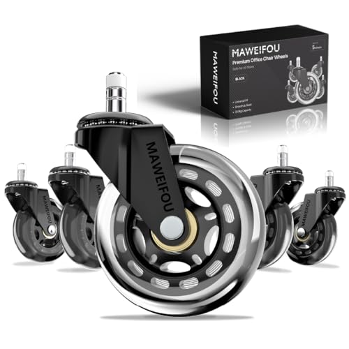 MAWEIFOU Silent Office Chair Caster Wheels 5-Pack