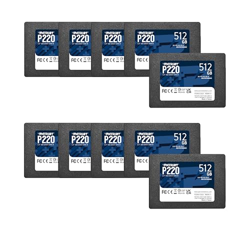 Image of Patriot P220 512GB SATA 3 2.5 inch SSD Retail 10-Pack
