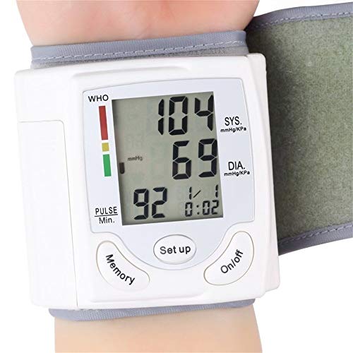 XIWAN Automatic Wrist Blood Pressure Monitor Digital LCD Display Heart Beat Rate Pulse Meter Tonometer -for Home Use