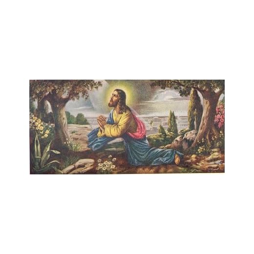 Genérico CRISTO EN EL MONTE DE LOS OLIVOS. Ediciones Ángel Alemán. Murcia. Lámina antigua. Grabado. Oleografía. Religión. (45x22 cm)