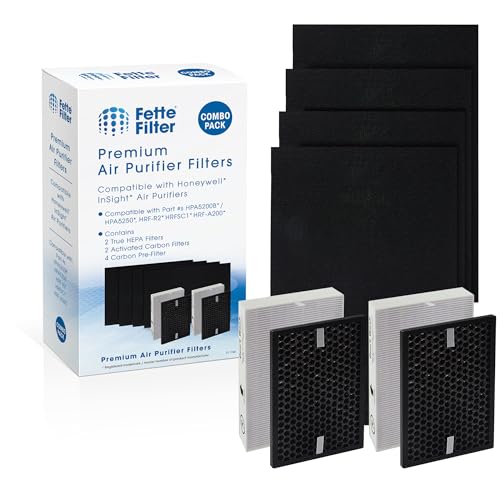 Image of Fette Filter - HPA5200B / HPA5250 Air Purifier Replacement HEPA Filter Kit Compatible with Honeywell InSight Air Purifiers Model # HPA5200B / HPA5250, Part # HRF-R, HRFSC1, HRF-A200