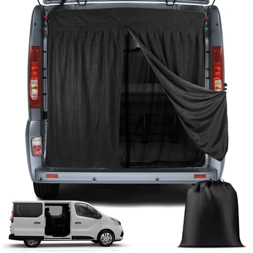 Magnetic Van Bug Screen for RV and Other Campervans, Double Layer Design Bug Mesh Customized for Sprinter, Ford Transit Van, Promaster Camper, GMC Savana, Rear Door Mosquito Net Center Zipper Closure