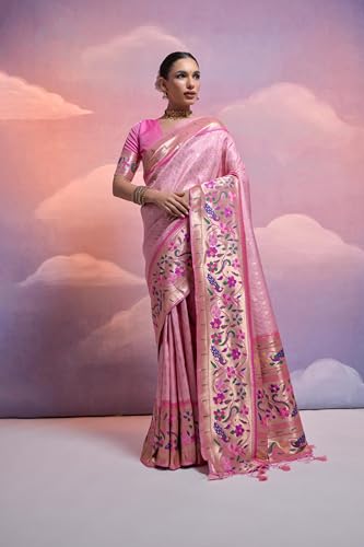Pandadi Saree pink kanjivaram silk saree – image 2