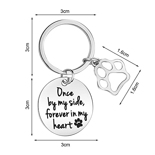 ALTcompluser Loss of Pet Keychain, Pet Memorial Keyring Pendant with Paws, Stainless Steel Pet Sympathy Remembrance Gift for Dog Cat Lover - Image 5