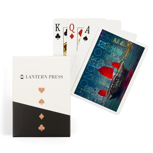 Lantern Press Hong Kong China Aqua Luna 52 cartas póker