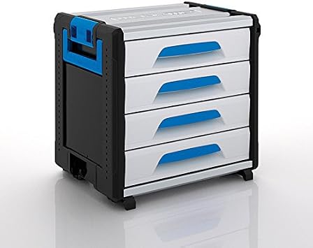 Sortimo WorkMo Module - 4 Drawers H6 with Full Extension - Modular Workshop Trolley for Organised Tool Storage - Expandable Lightweight & Stable - Ideal for Construction Sites & Workshop