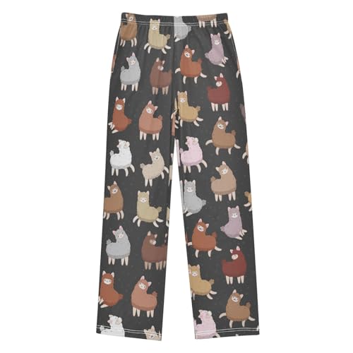 ZZXXB Lovely Llamas Boys Long Pants Soft Trousers Elastic Waist Kids Lounge Bottoms with Pockets S-XL