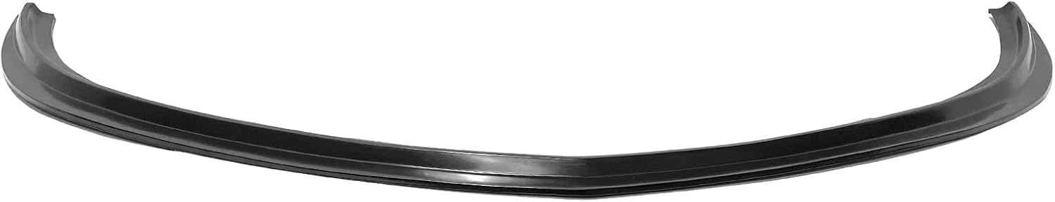 IKON MOTORSPORTS Front Bumper Lip, Compatible with 2006-2007 Mitsubishi Lancer Evolution, MDA Style Unpainted Black PU Polyurethane Air Dam Chin Spoiler Protector Splitter