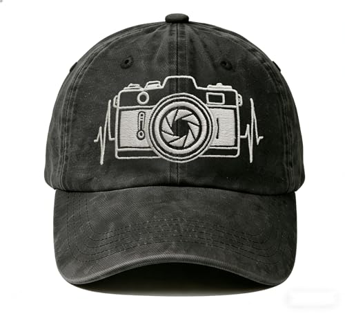 YIYHKPU Photographers Camera Hats for Womens Funny Washed Distressed Baseball Caps