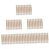 MAGICLULU 60 Stck Teiliges Mini Holz Nudelholz Dekorativer Teigroller mit Glatten Kanten Leichtes...