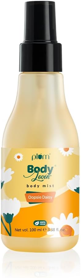 Plum BodyLovin' Oopsie Daisy Body Mist | Long Lasting Floral & Citrusy Fragrance For Women With Daisy, Orchids & Grapefruit | High On Fun | Travel-Friendly Perfume Body Spray 100 ml