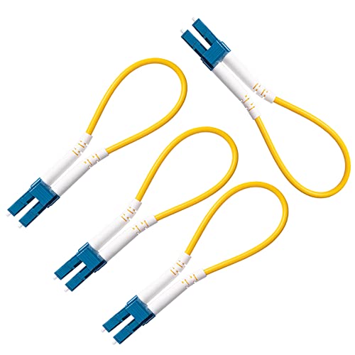 GwliUni 4 PCS Single Mode Loopback Plug Tester LC-UPC Fiber Optical Duplex Cable Adapter 9/125