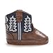 Karwuiio Toddler Baby Boys Girls Western Cowboy Boots First Walker Crib Shoes Soft Sole Non-Slip Moccasins Bootie (Dark Blue, 0_months-6_months)