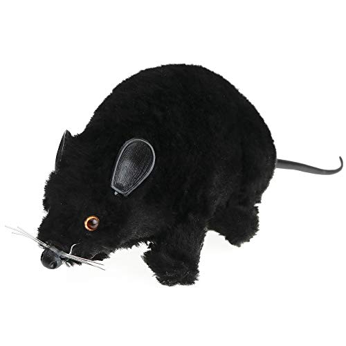 Skeleteen Realistic Black Prank Rat - Real Looking Scary Plush Fake Black Rat Animal Toy Gag Gift