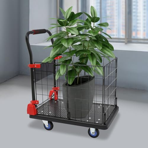 Carretilla plegable con capacidad 150 kg y jaula removible miniatura 2