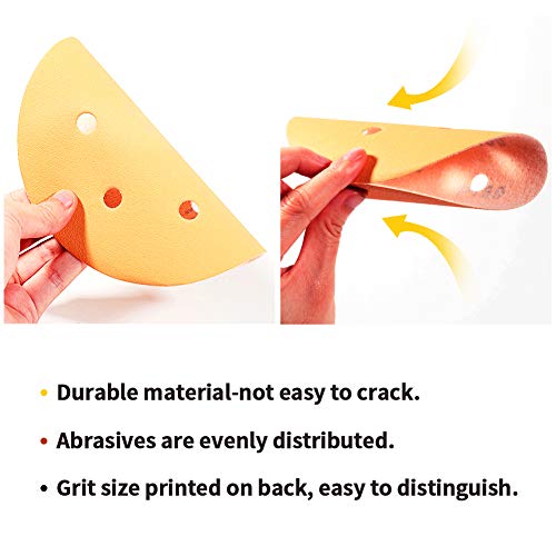 SPEEDWOX 50 Pcs Sanding Discs 6 Inches 180 Grit 6 Hole Hook and Loop Sandpaper Dustless Fit for Random Orbital Sander Assortment Yellow Finishing Discs for Automotive Woodworking - Image 3
