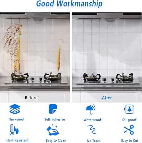 Image of WALLFLY Wall Protection Sheet- Clear Contact Paper Furniture Liner, Transparent Kitchen Backplash Proof | Peel & Stick Cover for Counters - Kitchen Furniture and Walls | (24 X 200 Inch)