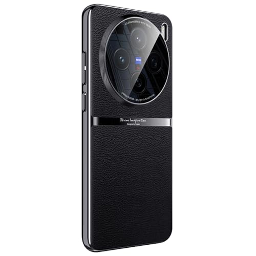 Image of CaseNuvo for vivo X200 5G Case PU Leather + Acrylic + PC Shockproof Phone Cover - Black