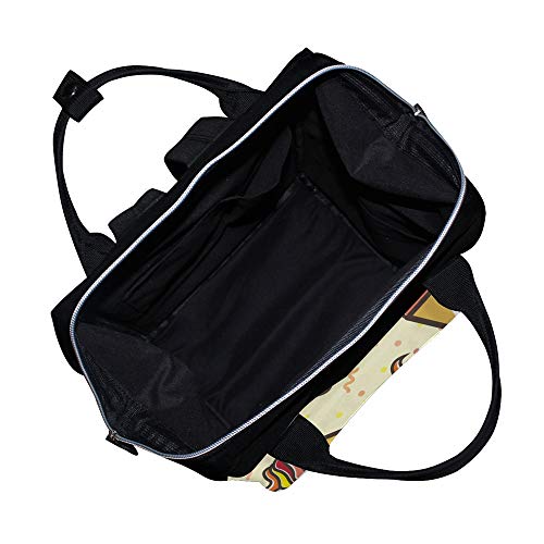 Sac à dos multifonction maman Ruchen imprimé crème glacée de 39 cm