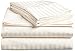 FULL SIZE 1500 Thread Count STRIPED 4 Piece Sheet set, CREAM
