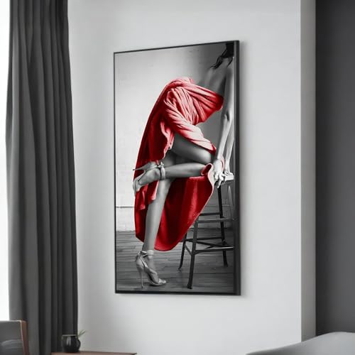 Tableau sur toile de qualité supérieure avec impression femme nue minimaliste