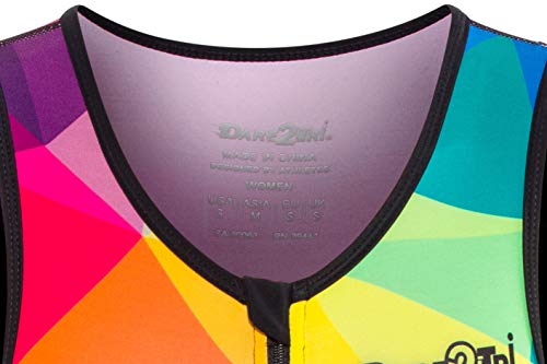 Dare2tri 1517XSb-r Frauen Large Talld Funcky Tri-Suit XS schwarz/rot, Herstellergröße